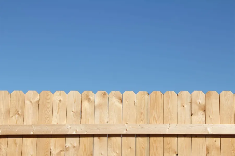 Wood and metal fencing